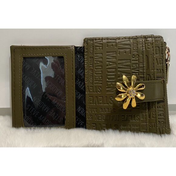 Steve Madden Upcycled Green and Pink Clutch/Wallet - Picture 3 of 3
